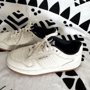 Nautica white and gum sole sneakers